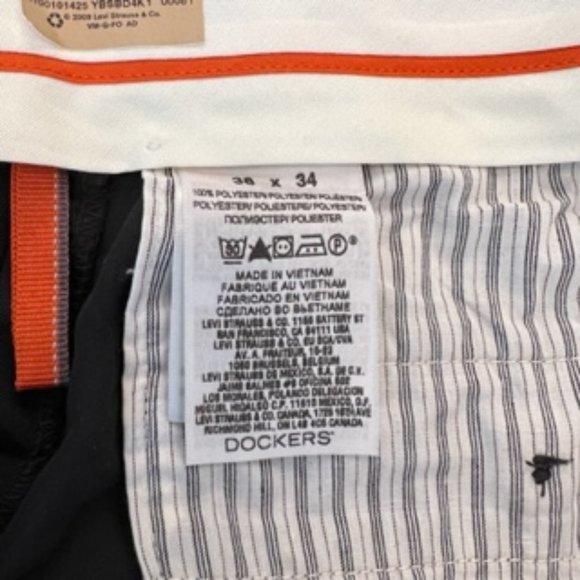 DOCKERS Men's Classic Fit Black Size 38/34 - Picture 7 of 12